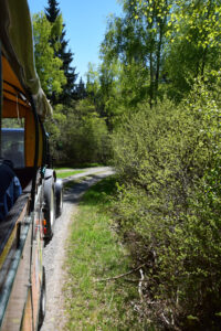 Char à bancs dans les fagnes
