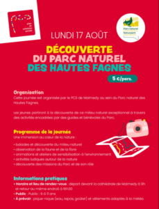 Fiche de la journée Programme estival Plan de cohésion sociale